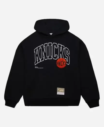New York Knicks Logo Over Black Hoodie