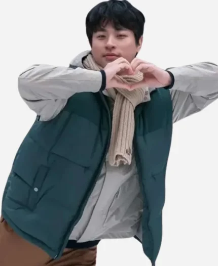 Newtopia Park Jeong-min Green Puffer Vest