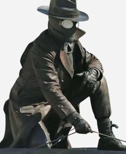 Nicolar Cage Tv Series Spider Noir Season 01 2025Peter Parker Brown Leather Trench Coat