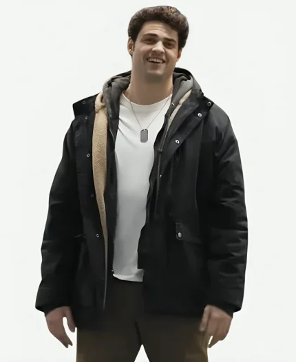 Noah Centineo Tv Series The Recruit 2025 Owen Hendricks Black Hooded Jacket