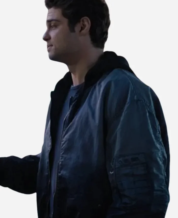 Noah Centineo Tv Series The Recruit 2025 Owen Hendricks Grey Bomber Jacket