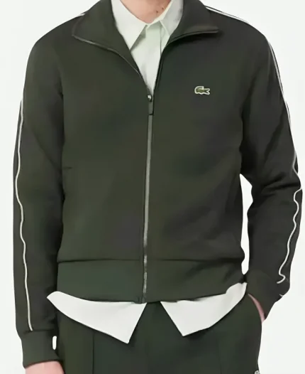 Novak Djokovic Opens Tennis Educational Program Full-Zip Green Track Jacket@