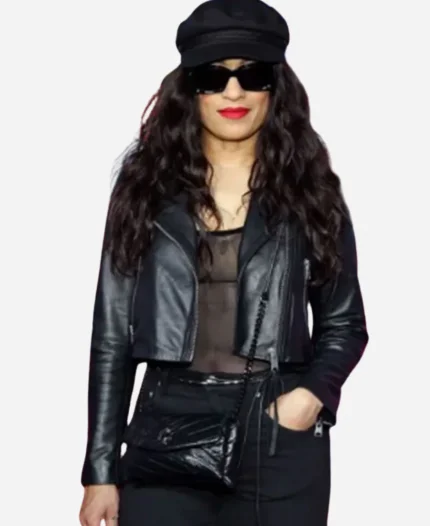 O Dessa 2025 Melissa De Sousa Cropped Leather Jacket