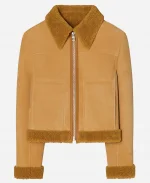 Olivia Ponton Brown Shearling Suede Jacket