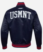 One Team One Nation US Soccer 2025 Blue Satin Varsity Bomber Jacket