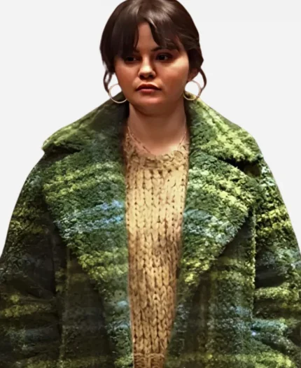 Only Murders In The Building S03 Selena Gomez Green Plaid Coat