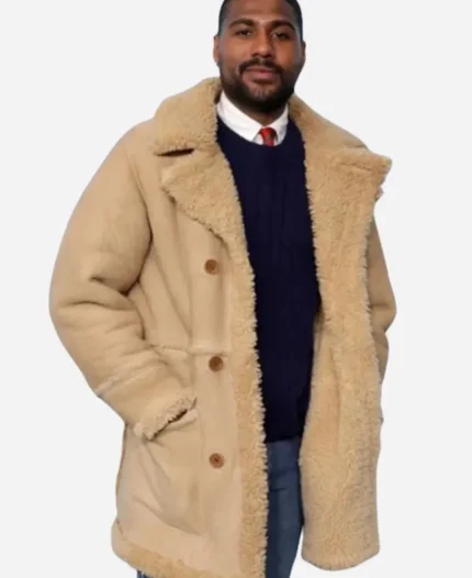 Opus 2025 Mark Anthony Green Shearling Leather Jacket