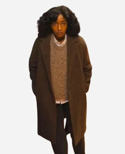 Opus Ayo Edebiri Brown Wool Coat