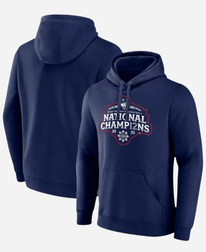 Paige Bueckers UConn Huskies 2025 NCAA Women’s Basketball National Champions Pullover  Blue Hoodie