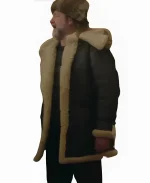 Pall Sigpor Palsson Movie The Finnish Line 2024 Monty White Black Leather Jacket