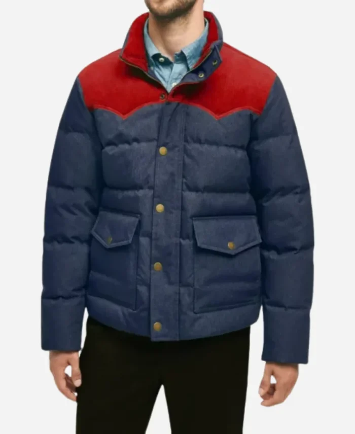 Paul Rudd Friendship 2025 Austin Blue Puffer Jacket