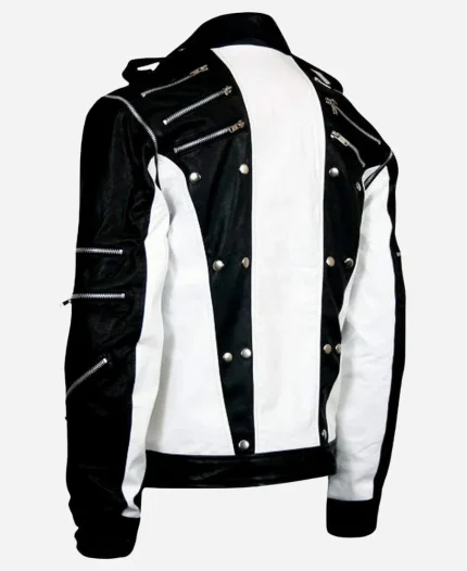 Pepsi Commercial Michael Jackson Thriller Black & White Leather Jacket