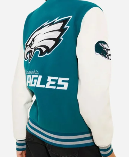 Philadelphia Eagles 2025 Green Varsity Bomber Jacket
