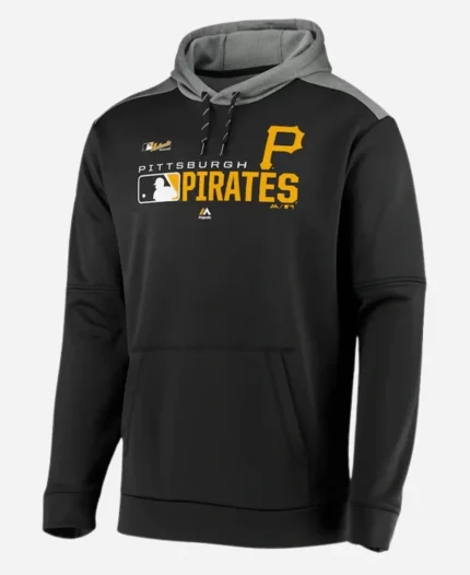 Pittsburgh Pirates Majestic Black Authentic Collection Team Distinction Pullover Hoodie For Men’s