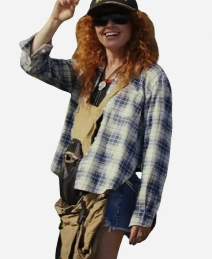 Poker Face S02 Natasha Lyonne Plaid Shirt
