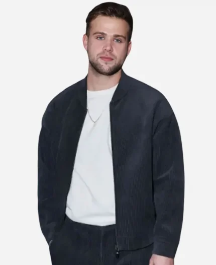 Prime Target Leo Woodall Grey Bomber Jacket