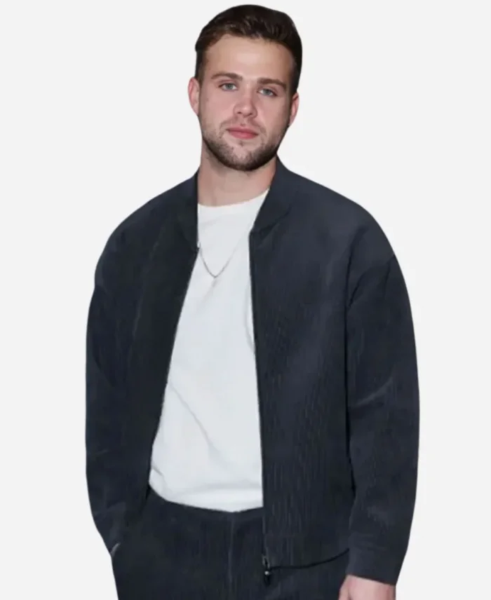 Prime Target Leo Woodall Grey Bomber Jacket