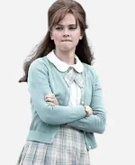 Priscilla Presley Movie Priscilla 2023 Cailee Spaeny Blue Jacket For Sale
