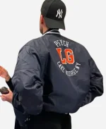 Psych Movie Lake George 2025 Hamid Antonio Castro Black Bomber Jacket