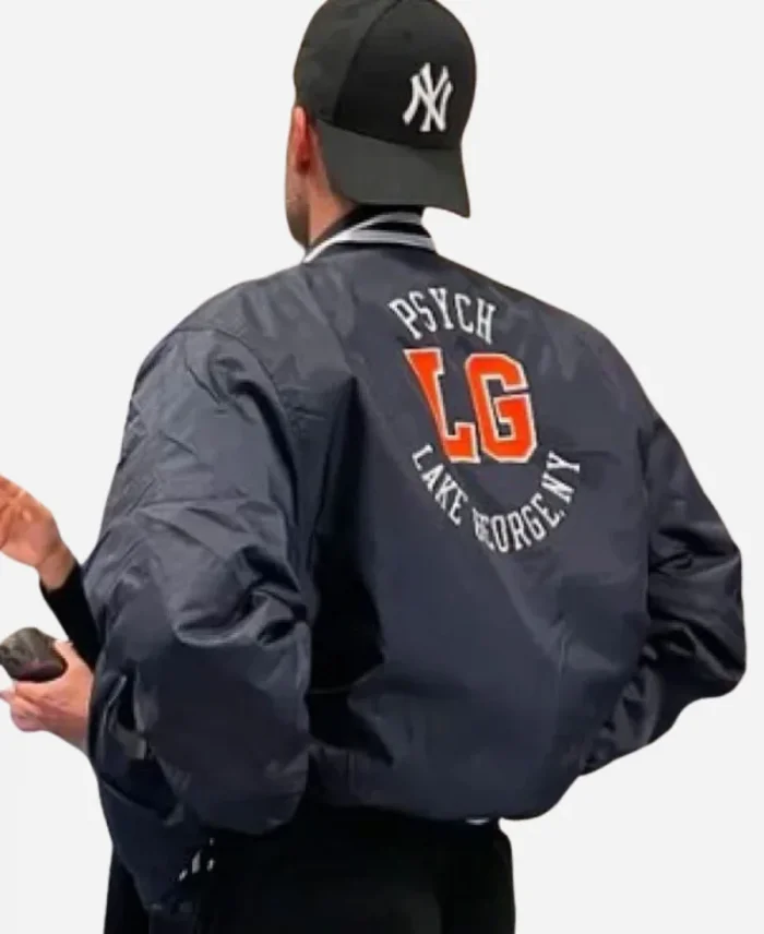 Psych Movie Lake George 2025 Hamid Antonio Castro Black Bomber Jacket