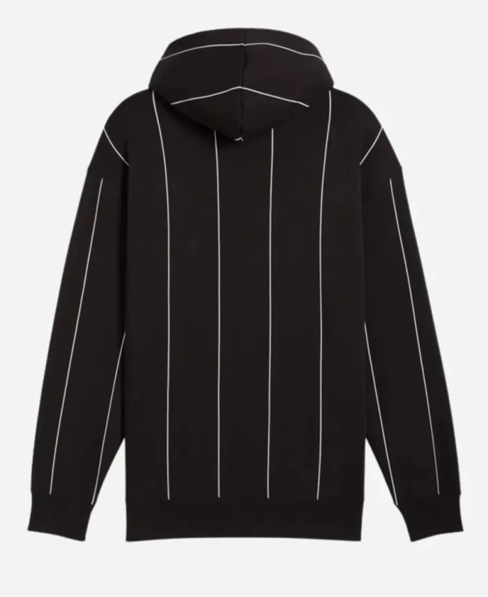Puma Scuderia Ferrari HP Race Premium Pinstripe Black Pullover Hoodie