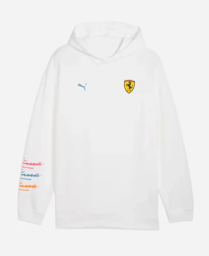 Puma Scuderia Ferrari Special Edition Miami White Pullover Hoodie
