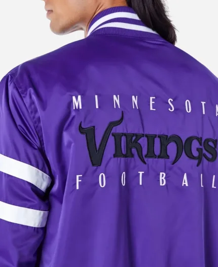 Purple Bomber Vikings Starter Jacket For Sale