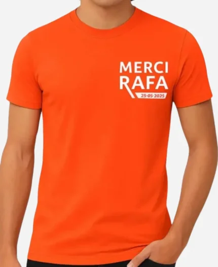 Rafael Nadal Tribute Merci Rafa Orange Shirt For Sale