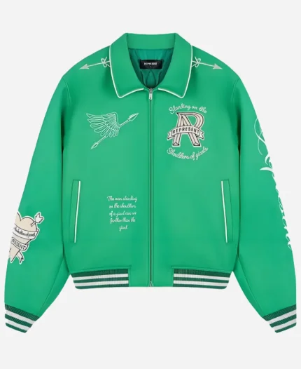 Rapman Supacell 2024 Avon Green Bomber Jacket