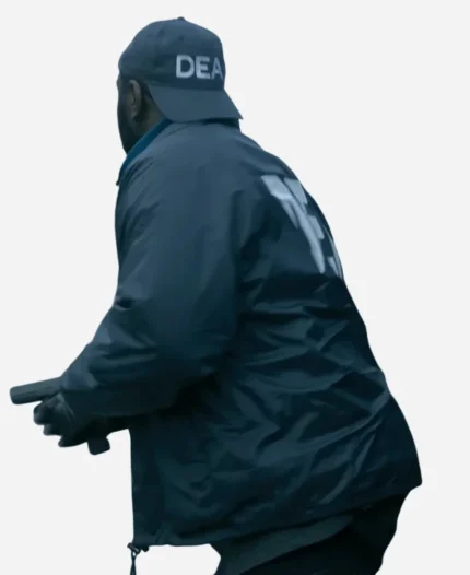 Ray Driscoll TV Series Dope Thief 2025 Brian Tyree Henry Black Parachute Jacket