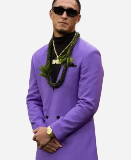 Red Carpet Looks 2025 NFL Draft Tetairoa McMillan Purple Suit