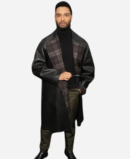 Rege Jean Page Black Bag 2025 Leather Coat