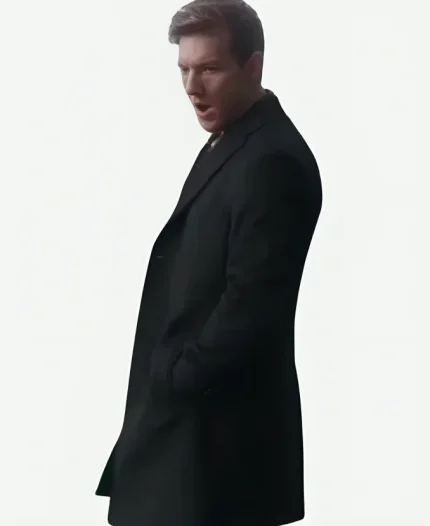 Return to Office 2025 Scott Michael Foster Black Wool Coat