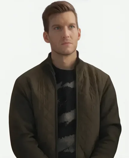Return to Office 2025 Scott Michael Foster Green Quilted Jacket