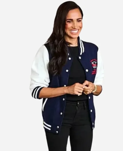 Robert Clack Meghan Markle Letterman Jacket