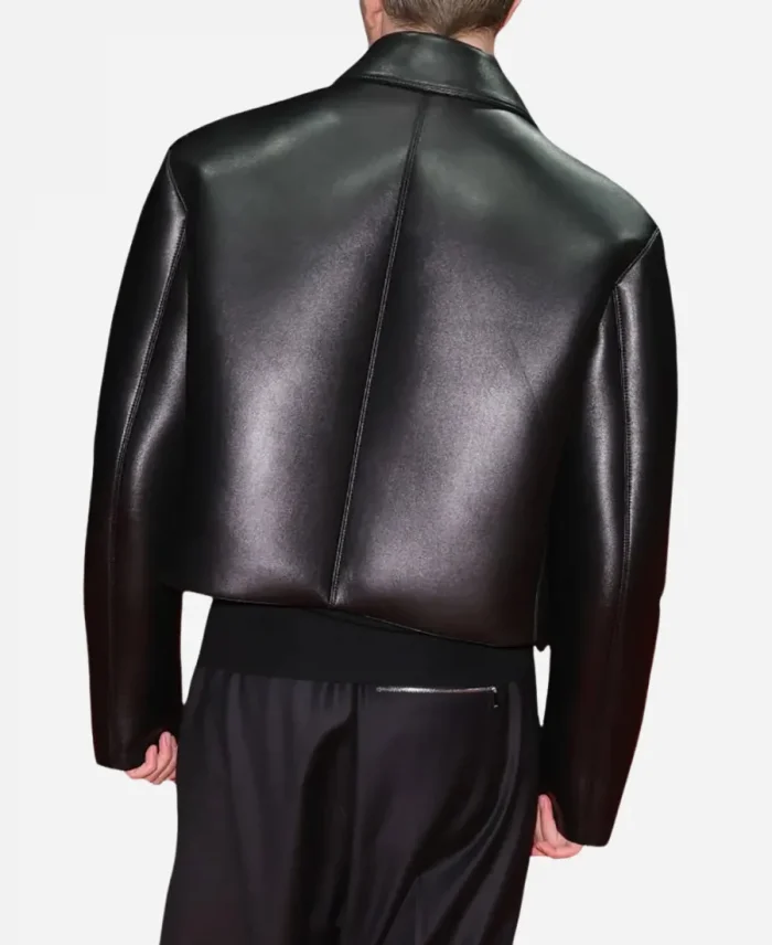 Robert Pattinson Mickey 17 Black Leather Jacket