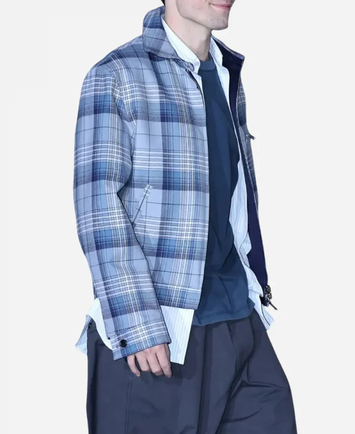 Robert Pattinson Movie Mickey 17 Mickey Barnes Plaid Cotton Jacket For Sale