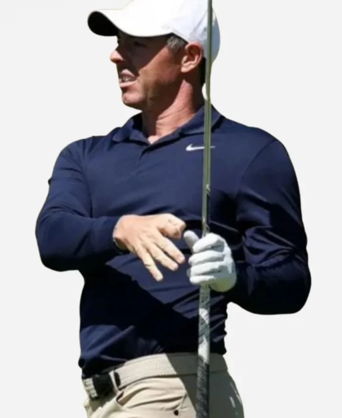 Rory McIlroy Truist Championship 2025 Long Sleeve Blue Shirt
