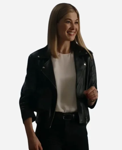 Rosamund Pike Now You See Me Now You Don’t Black Leather Jacket