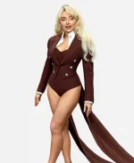 Sabrina Carpenter Met Gala 2025 Burgundy Tailcoat