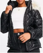 Sabrina Clarke Supacell Hooded Black Fur Jacket