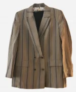 Sabrina Skye TV-Series The Chicken Sisters S01 Rukiya Bernard Brown Striped Blazer