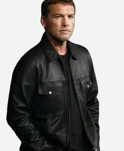 Sam Worthington Black Leather Jacket For Sale