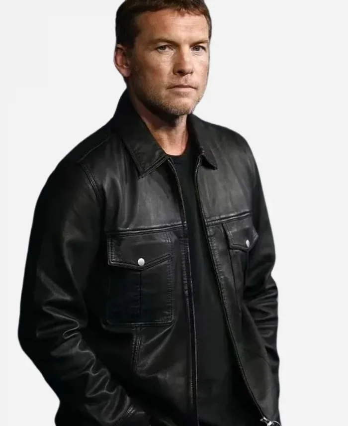 Sam Worthington Black Leather Jacket For Sale
