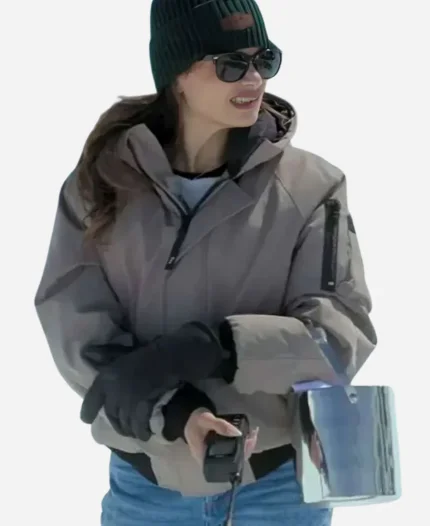 Samantha Hubbard Million Dollar Secret Grey Bomber Jacket