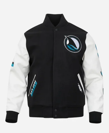 San Jose Sharks Black Varsity Jacket