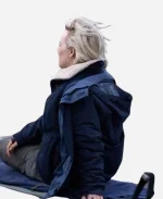 Saoirse Ronan Movie The Outrun 2024 Rona Blue Hooded Jacket