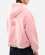 Scuffers Pop Oversized Light Pink Pullover Hoodie For Womens