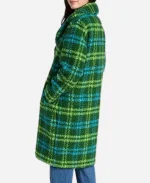 Selena Gomez Only Murders In The Building S03 Green Plaid Coat