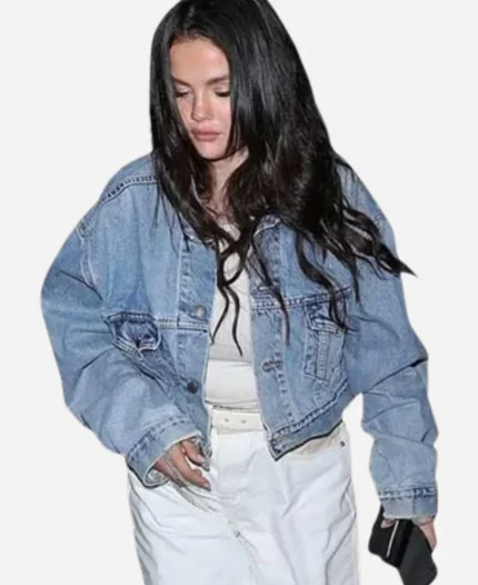 Selena Gomez Oversized Denim Jacket
